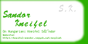 sandor kneifel business card